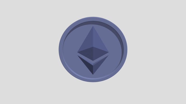 Eth Crypto coin Model 3D Model