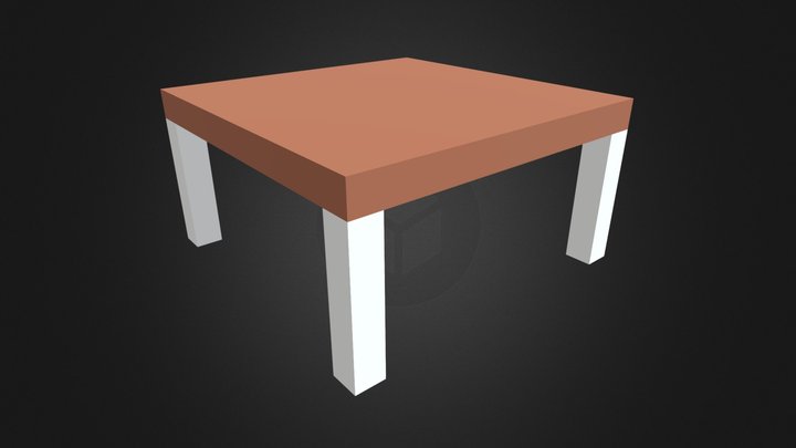 Simple Table Low Poly #1 3D Model