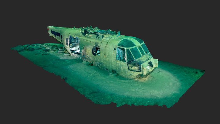 Vobster Quay Inland Diving - Sea King Helicopter 3D Model