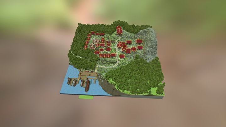 Hama's Village Test 3D Model
