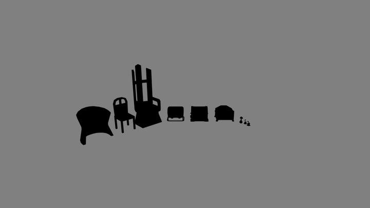 ДЗ 3: блокинг(силуэт) 3D Model