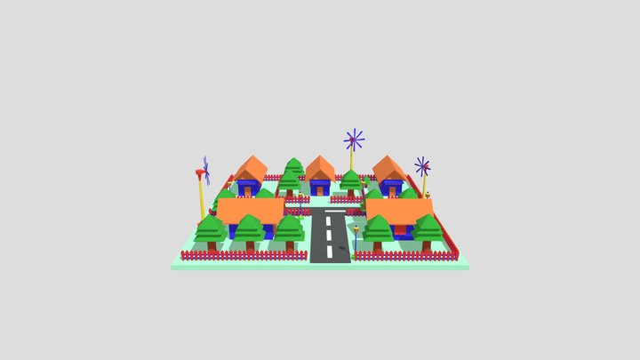 Cartoon_City_Environment 3D Model