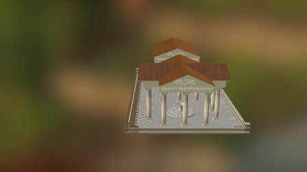 Roman Temple 3D Model