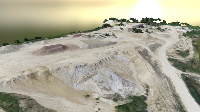 Limestone stockpiles 3D Model