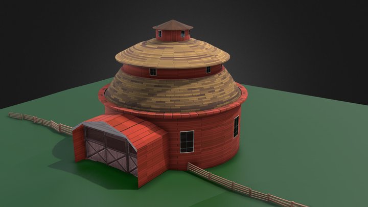 Round Barn 3D Model