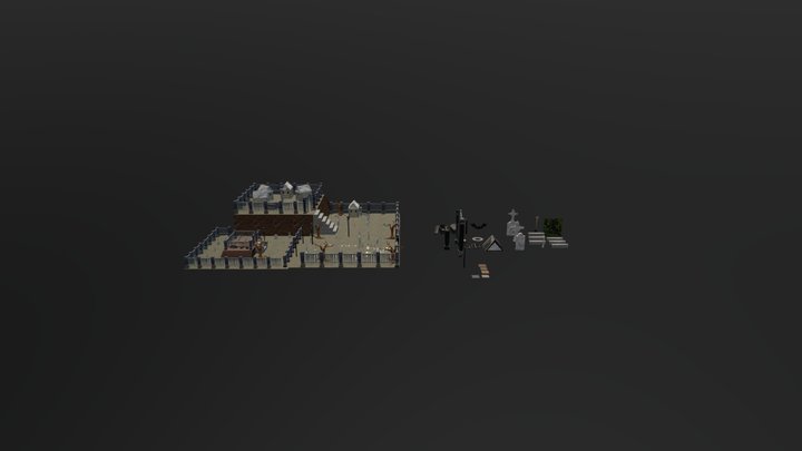 Entorno Modular Cementerio 3D Model