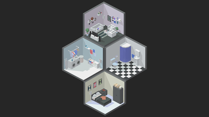 Isometric low poly artwork 3D Model