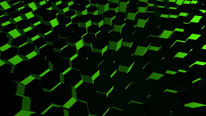 Moving hexagons 3D Model