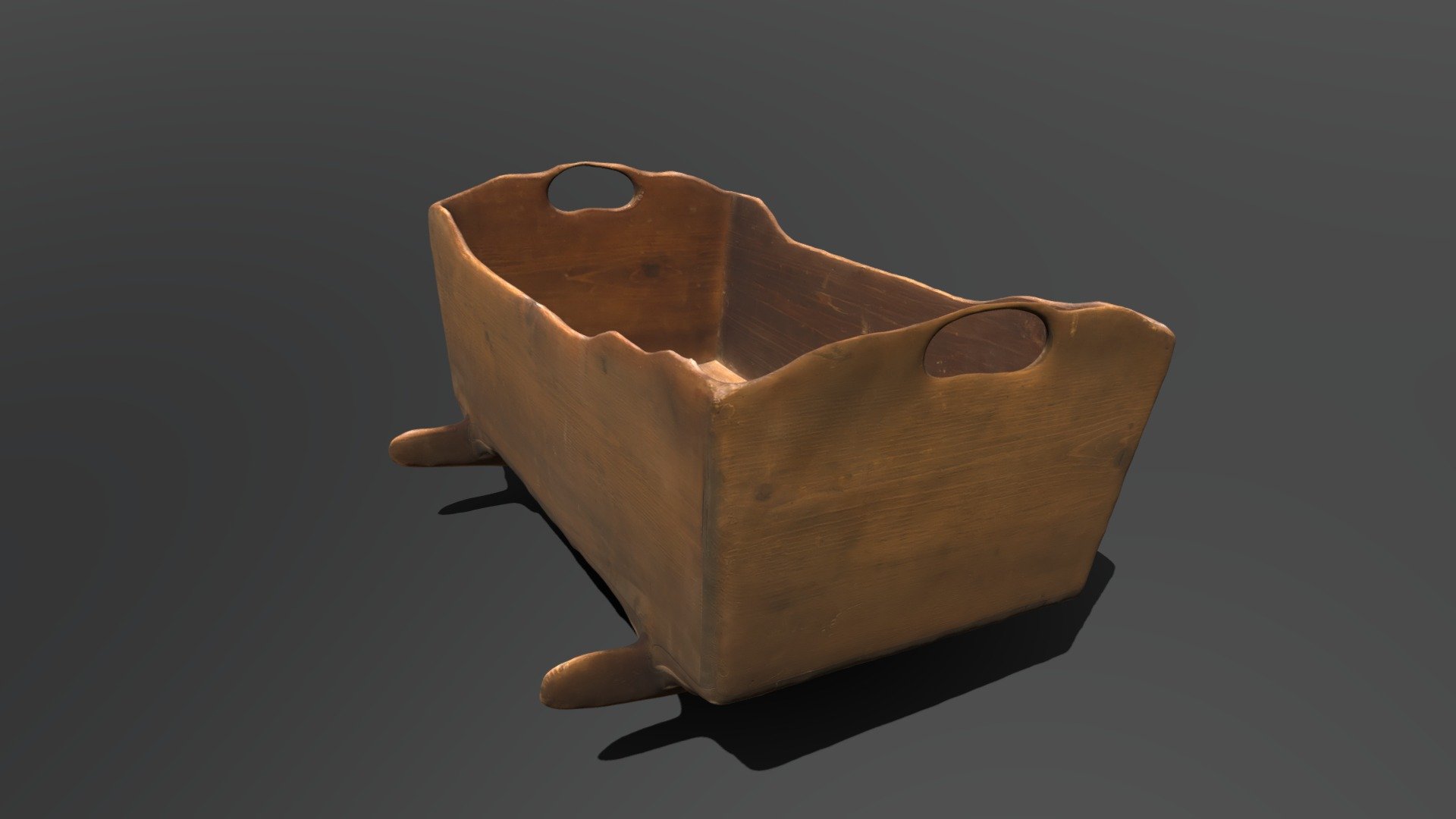 Vintage rocking crib for a baby - 3D model by Stance Hurst (@Cacti3D ...