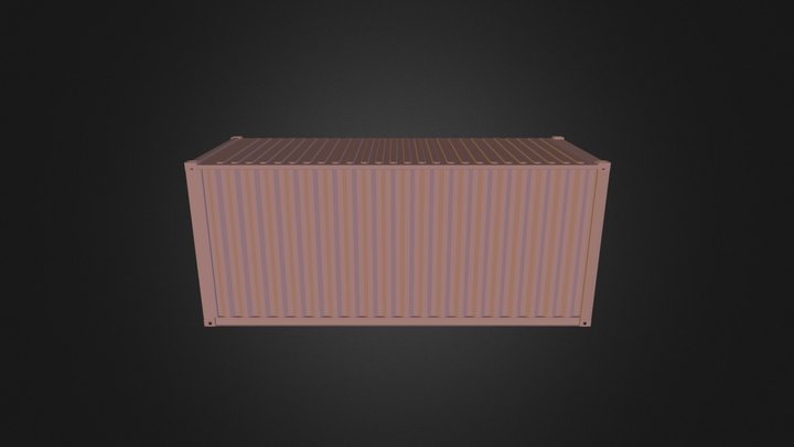 Морской контейнер 20 футов 3D Model