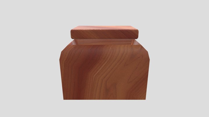 Wooden chest 3D Model
