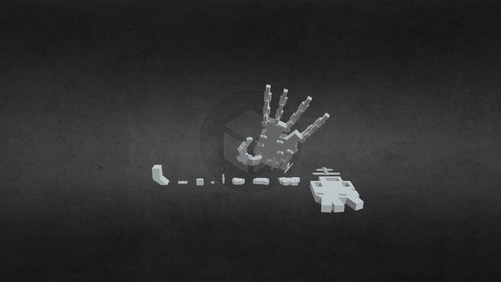 Hand prosthetic 3D print including servo horns 3D Model