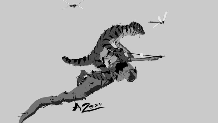 Lizard- Hunter 3D Model