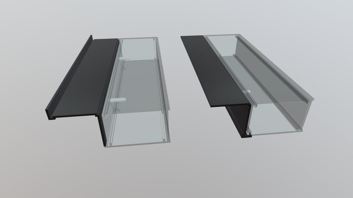 Proframe Decking Detail 9 - TILE TRIM 3D Model