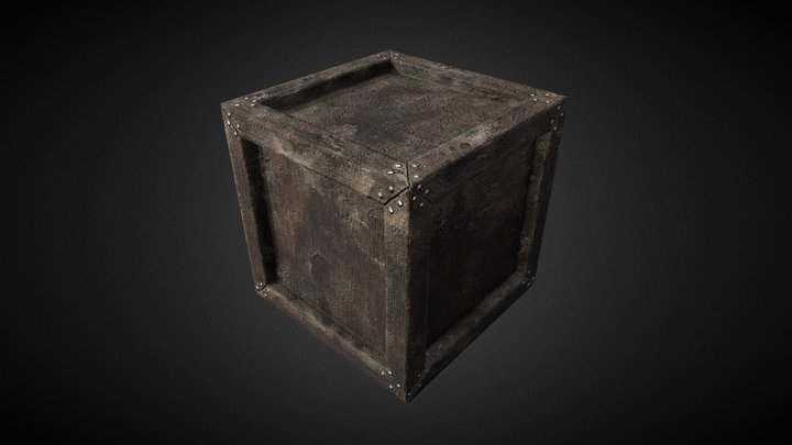Realistic Sandy Crate Asset