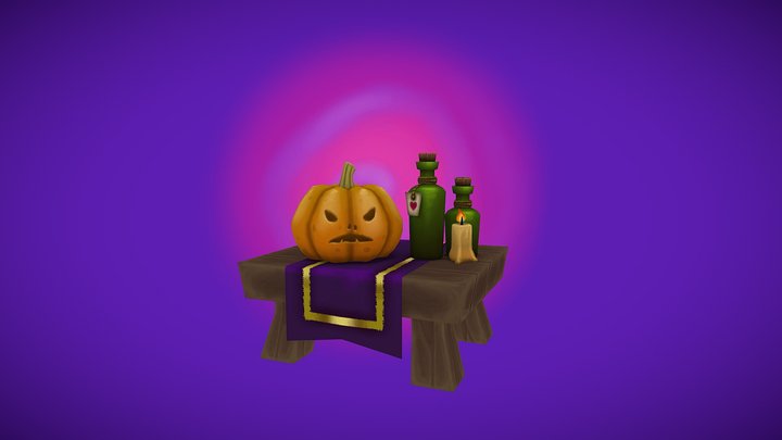 Displeased Pumpkin 3D Model