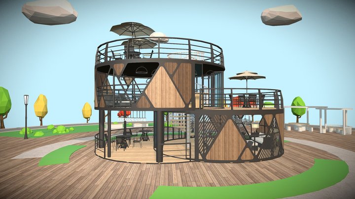Terrace Cafe 3D Model