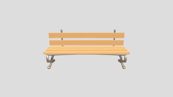 Bank || Bench Low Poly 3D Model