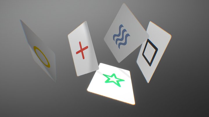 Zener Cards 3D Model
