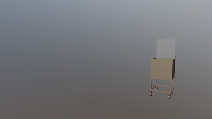 50L Box Trolley 3D Model