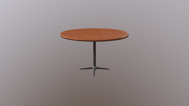 Rounded Dining Table 3D Model
