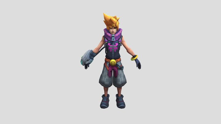 PC Computer - League Of Legends - Ezreal Arcade 3D Model