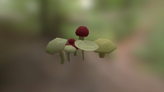 Mushrooms 3D Model