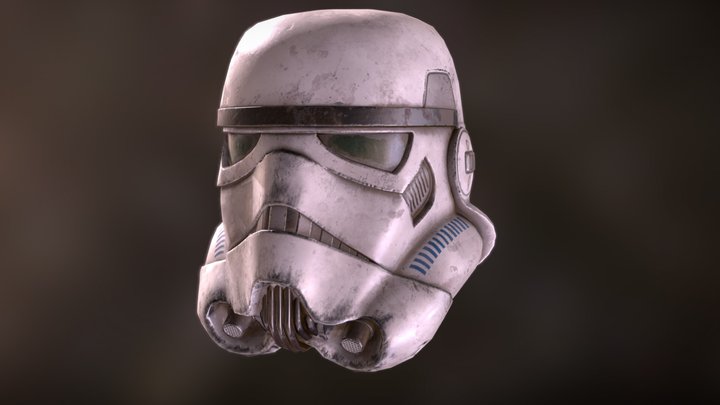 Storm Trooper Helmet 3D Model