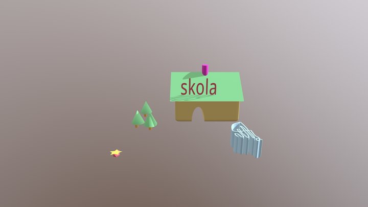 Skrundas skola 3D Model