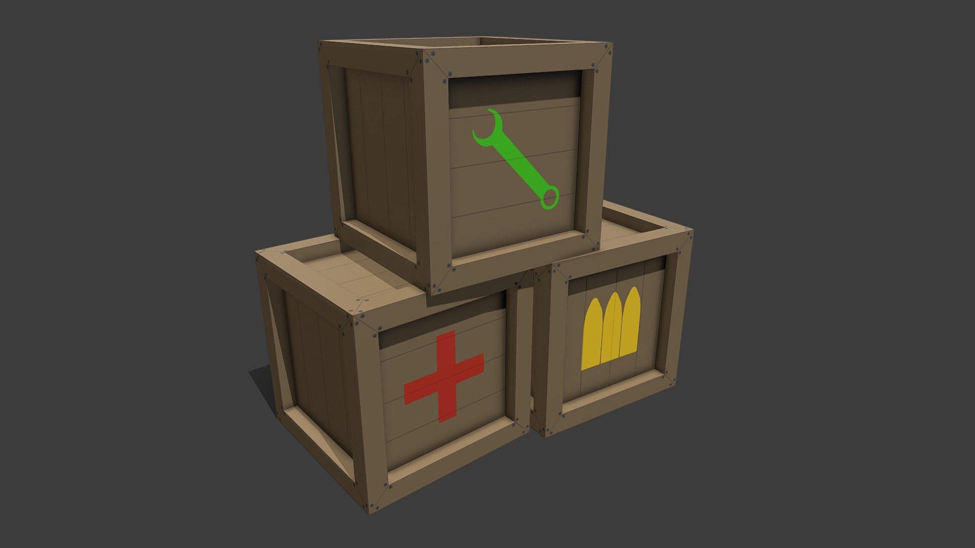 Crates Hand-Painted Textured