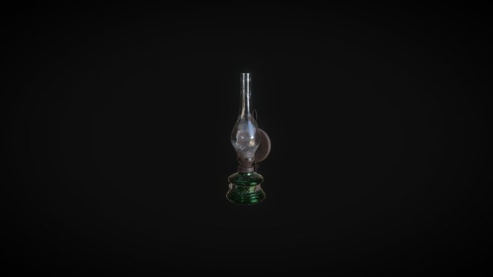 Old Oil Lamp 3D Model