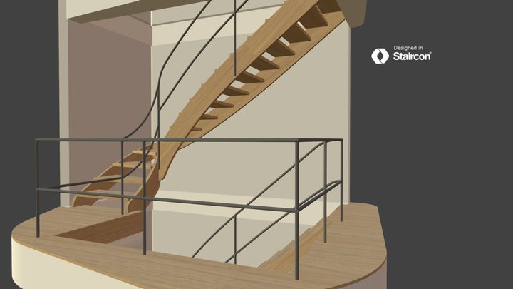 Rustic iron example stairwell 3D Model