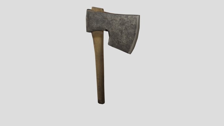 Retopo on axe 3D Model