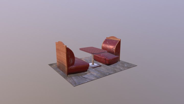 Booth Scene 3D Model