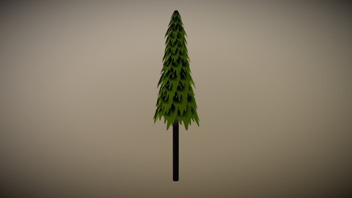 Stylized Pine 3D Model