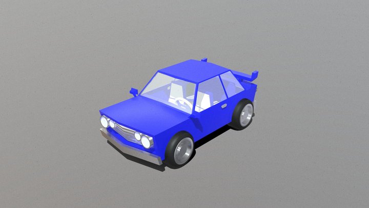 Low Poly Stylized Car Free 3D Model