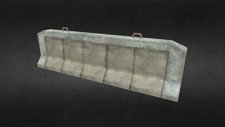 Concrete Armored Barrier – Kostenloses 3D-Modell STL