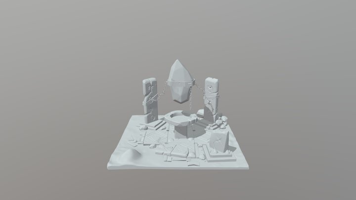 Ancient Rocks- Stylized asset_high 3D Model