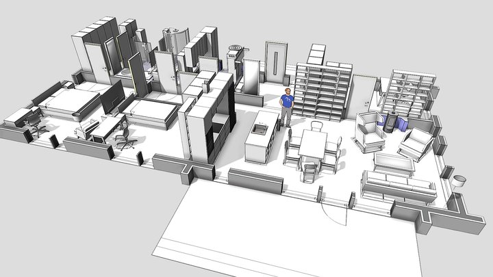 2305 (110м2) 3D Model