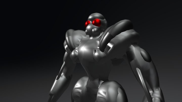 Stylized Mecha 3D Model