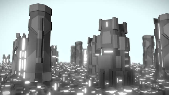 Scifi cityscape 3D Model