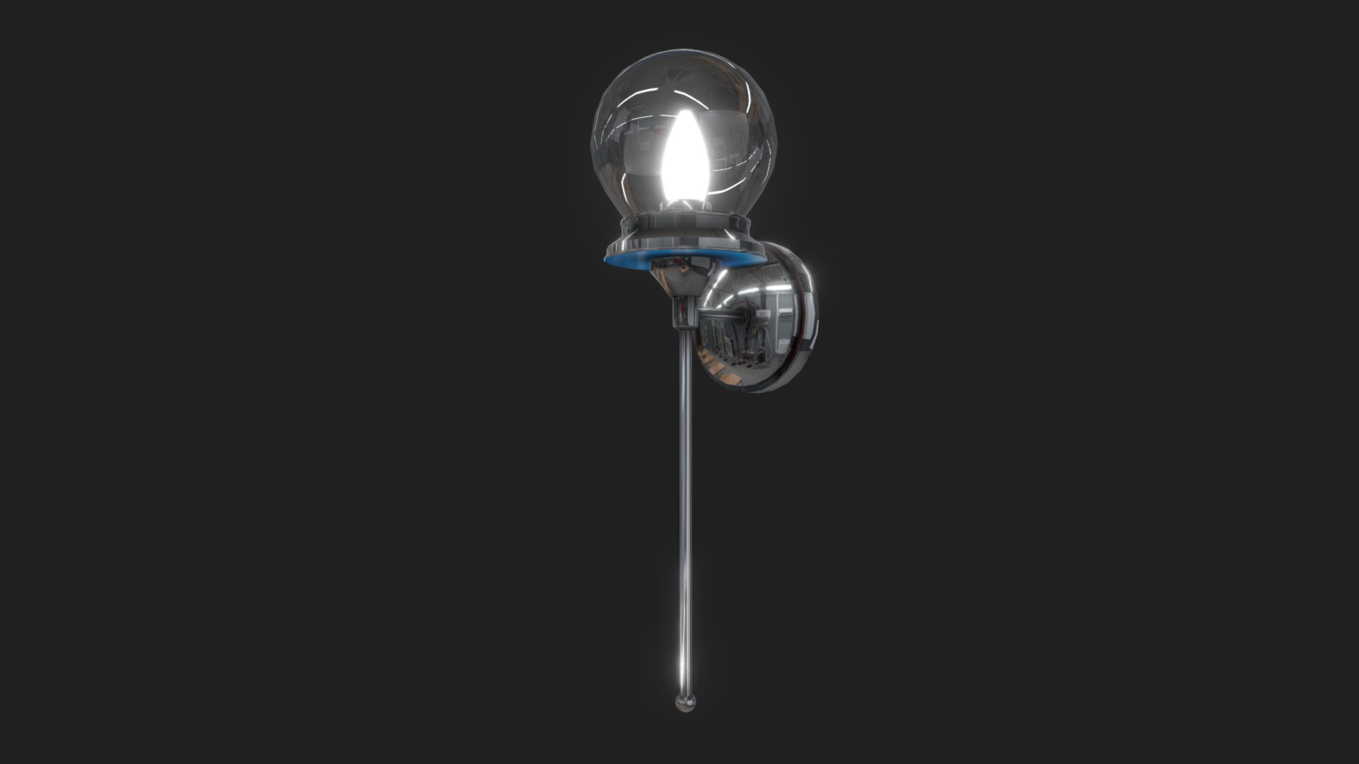 3D model HGPWL-06 - This is a 3D model of the HGPWL-06. The 3D model is about a light bulb with a black background.