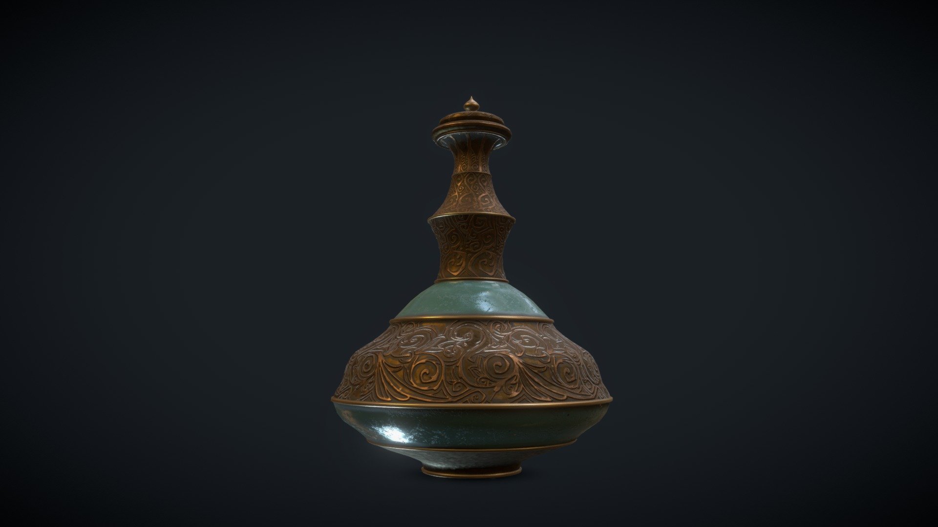 A bottle with ornaments - 3D model by Linn (@Linnheart) [e6e7ca4 ...