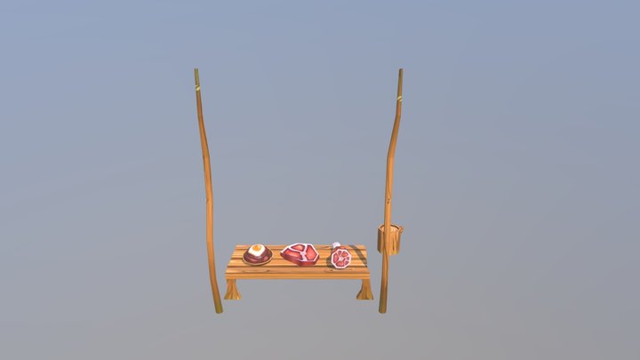 Table / Meat 3D Model