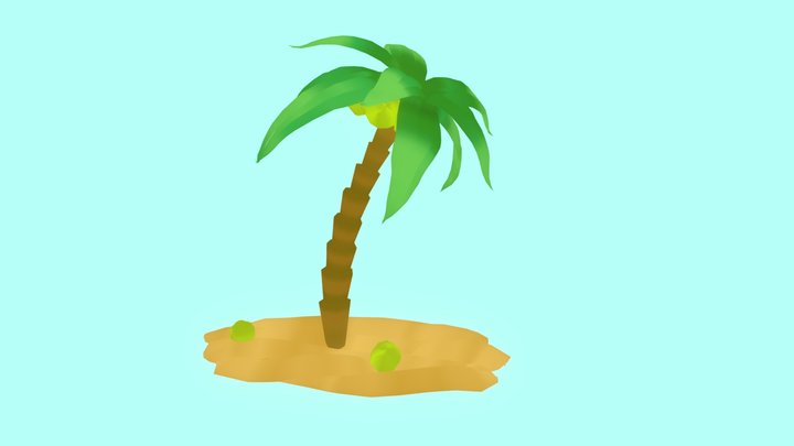 Quill - Coconut tree 3D Model