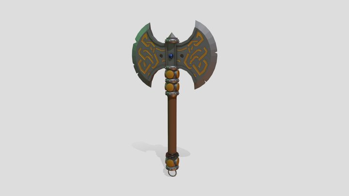 XYZ_HW Detailing - Dwarven Axe 3D Model