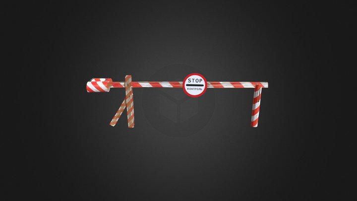 Russian Military Barrier Checkpoint | Game ready 3D Model