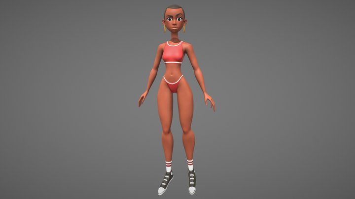 Afrogirl 3D Model