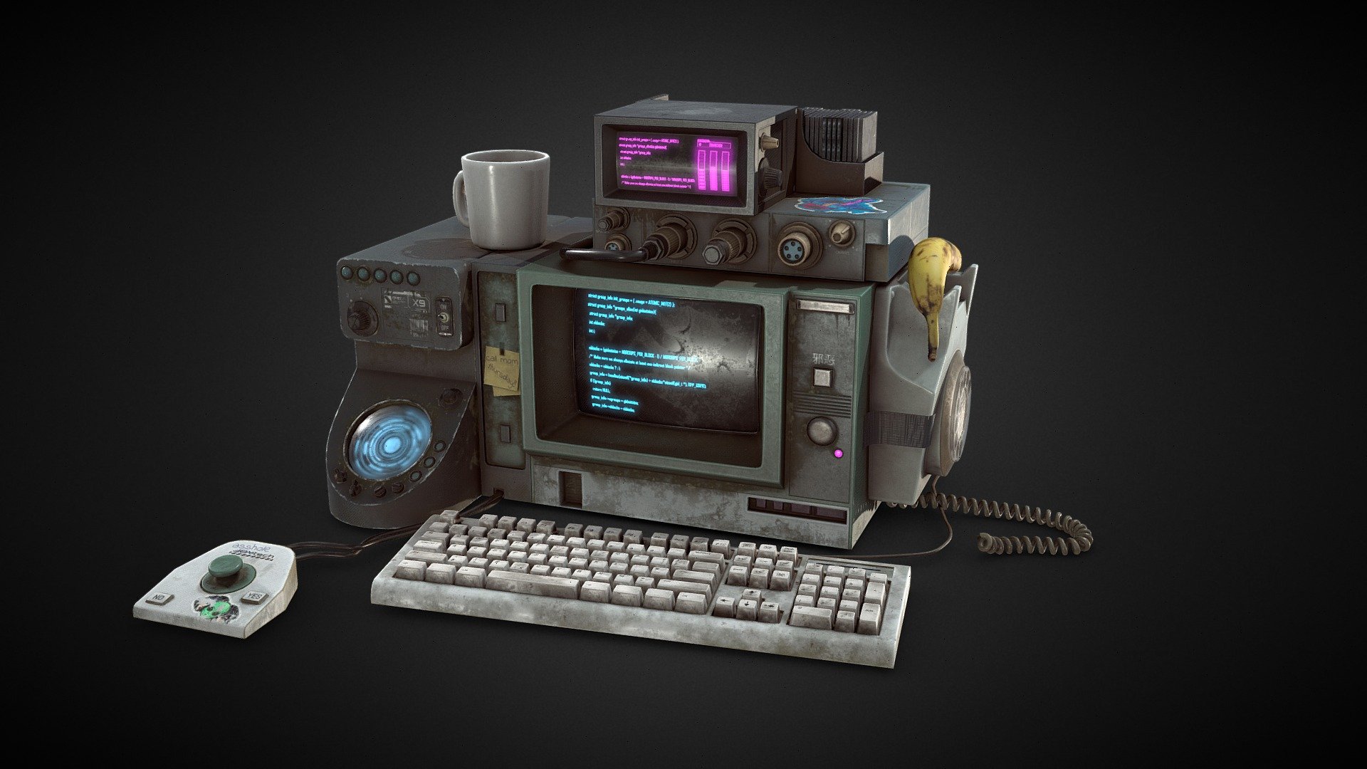 Cyberpunk Hacking Device [GAP Final Assignment] - 3D model by Alina  Roessner (@thennediel) [e6f02f4]