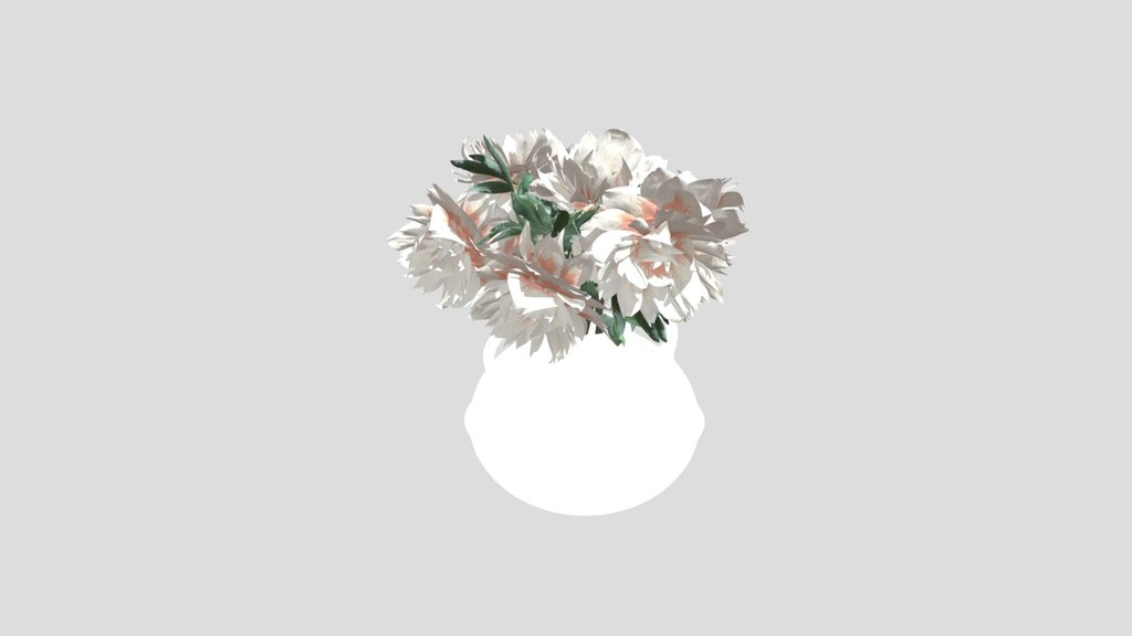 Blush Peony Ceramic Vase